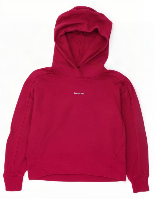 Calvin Klein Jeans Jersey con capucha extragrande para mujer UK 6 XS Algodón rosa