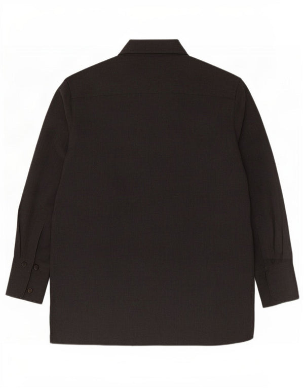 Zara Vestido Camisero De Manga Larga De Corte Relajado para Mujer UK 40 Pequeño Poliéster Gris