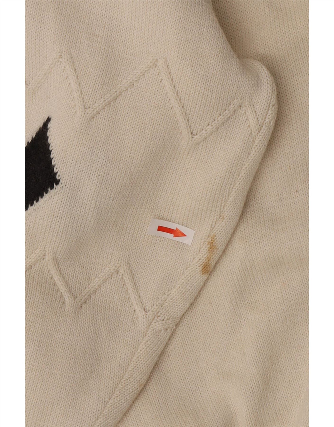 Il Granchio Jersey con Cuello en V para Hombre Large White Argyle/Diamond