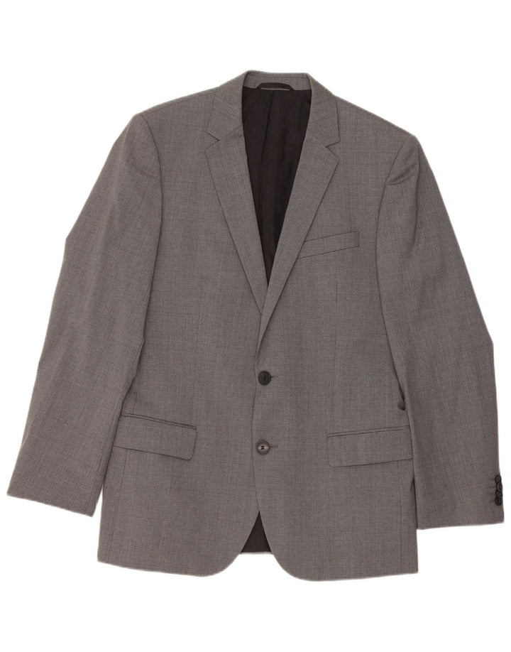 Hugo Boss Chaqueta tipo blazer de 2 botones para hombre EU 48 Lana virgen gris medio
