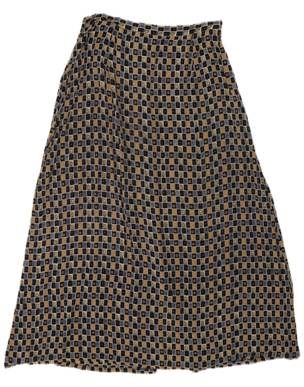 Falda larga pequeña Monsoon para mujer UK 12 Medium W27 Multicolor Geométrico