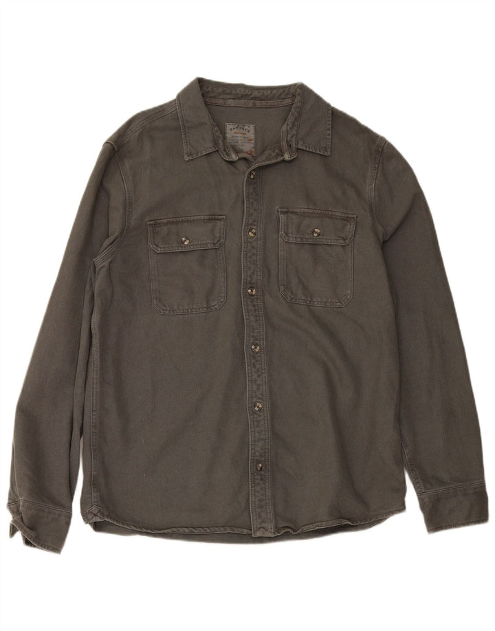 Camisa para hombre Fat Face Grande Gris Algodón