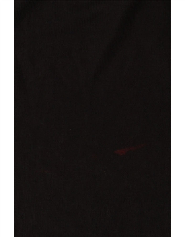 Zara Mujer Top Extragrande Manga Larga UK 44 Viscosa Negra Mediana