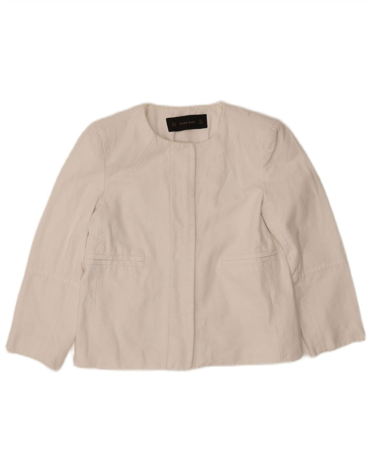 ZARA Chaqueta Blazer Mujer UK 6 XS Blanco