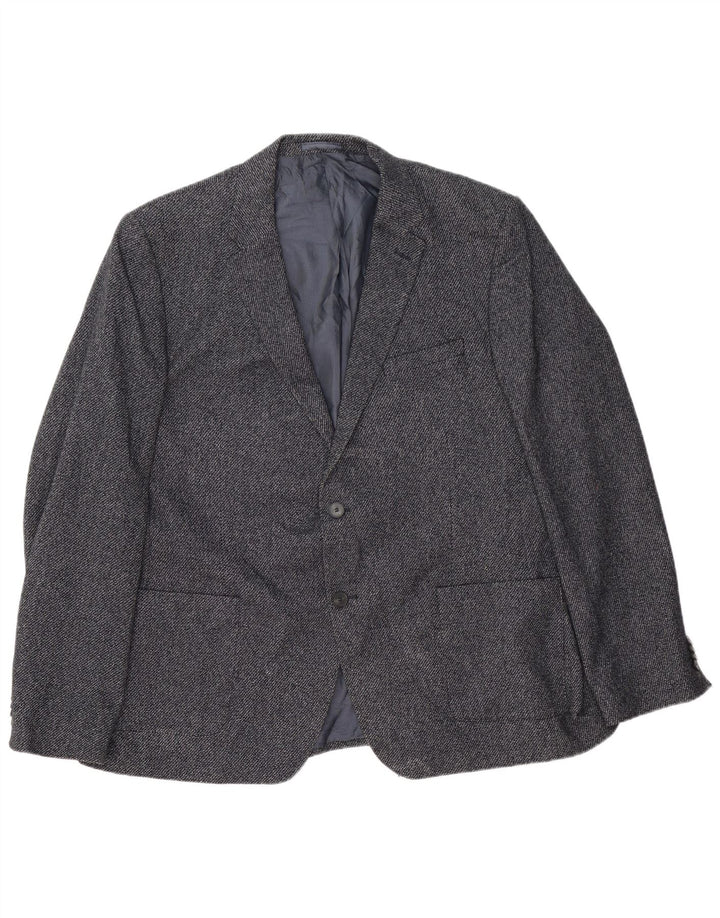 Marks & Spencer Chaqueta tipo blazer de 2 botones para hombre UK 46 XL Lana azul marino
