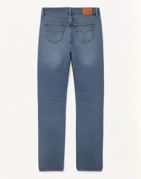 Levi's Mujer 314 Shaping Straight Jeans W31 L31 Algodón Azul