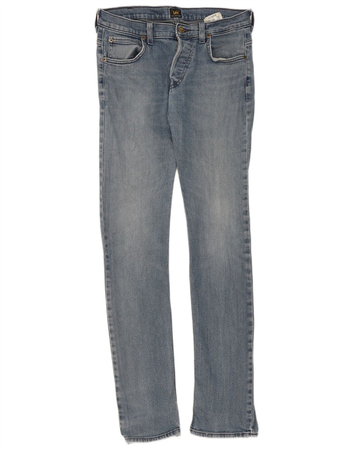 Vaqueros Lee Powell Slim Para Mujer W32 L34 Algodón Azul