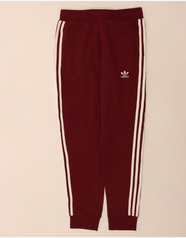 Adidas Hombre Pantalones De Chándal Joggers Medium Borgoña Algodón