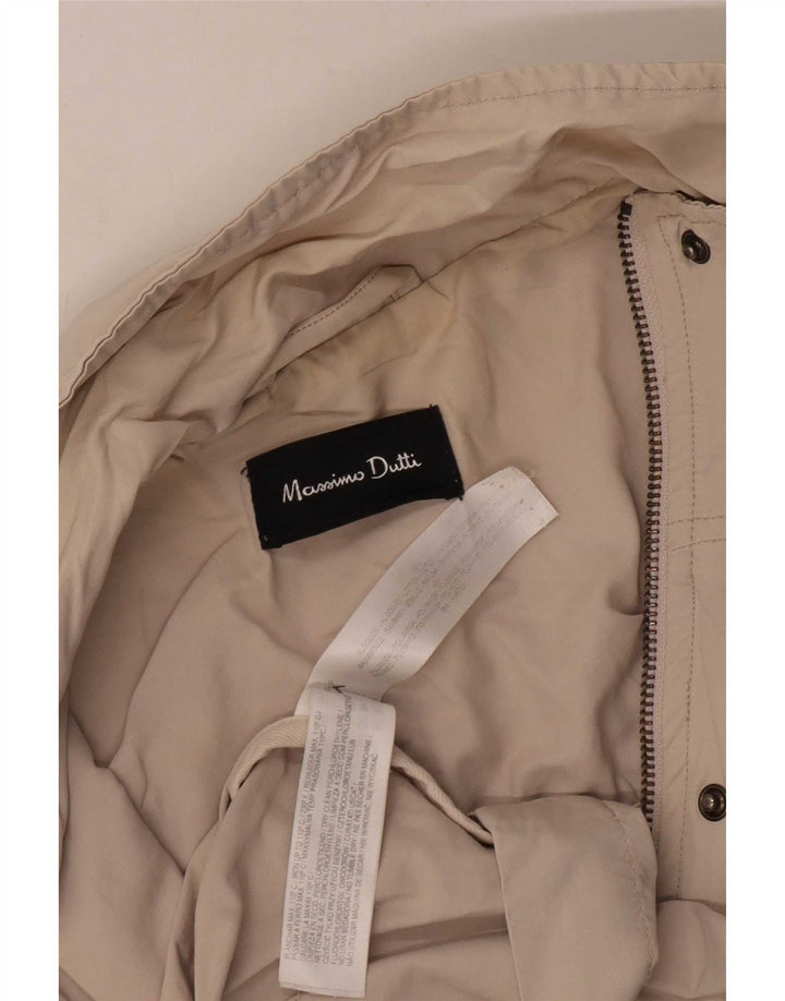 Massimo Dutti Chaqueta Utilitaria Mujer UK 44 Algodón Beige Medio