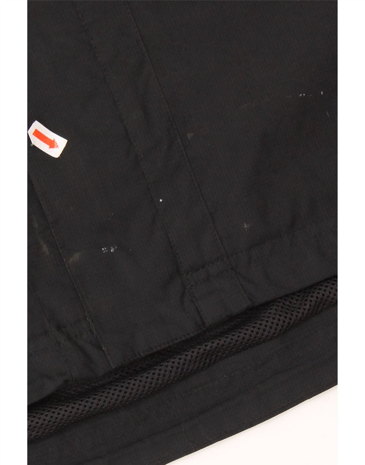 ADIDAS Chaqueta impermeable con capucha para hombre UK 38 Mediano Negro Colorblock Poliéster