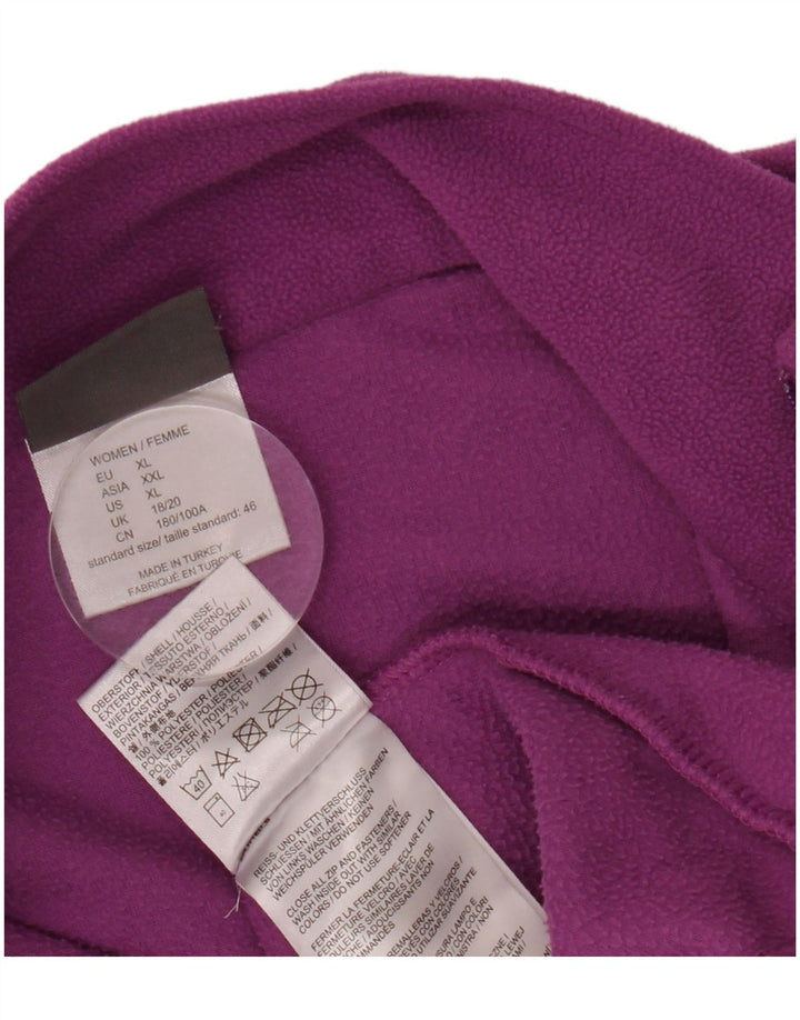 JACK WOLFSKIN Jersey de Forro Polar con Cremallera y Cuello para Mujer UK 40/20 XL Poliéster Morado