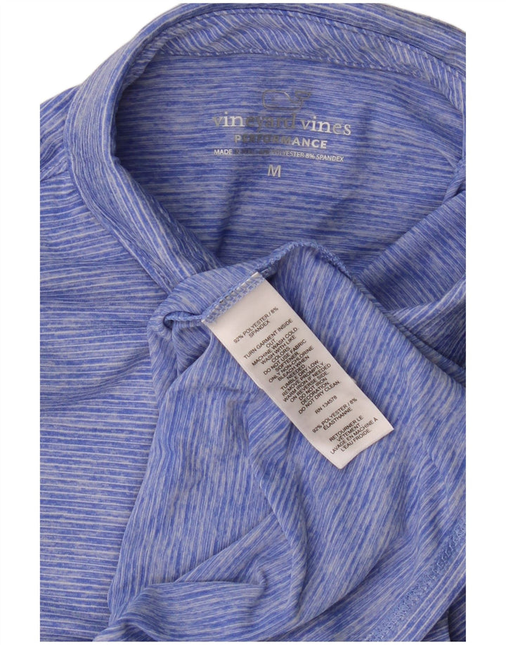 Vineyard Vines Polo para mujer UK 44 Poliéster a rayas azul medio