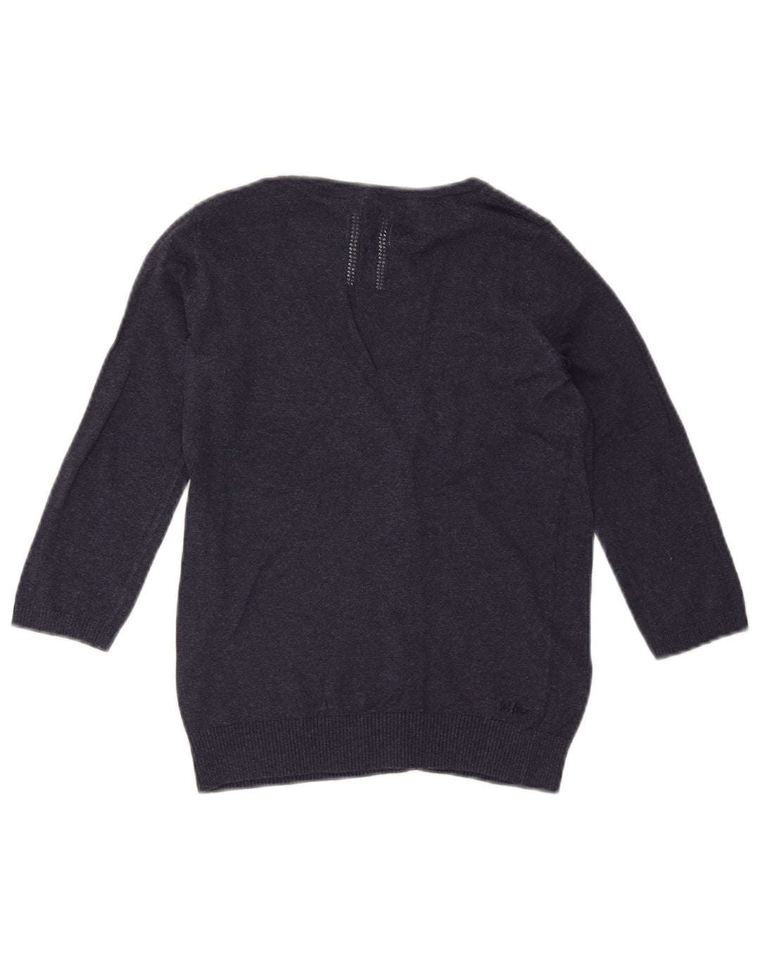 FAT FACE Cárdigan de Manga 3/4 para Mujer UK 8 Small Azul Marino Algodón