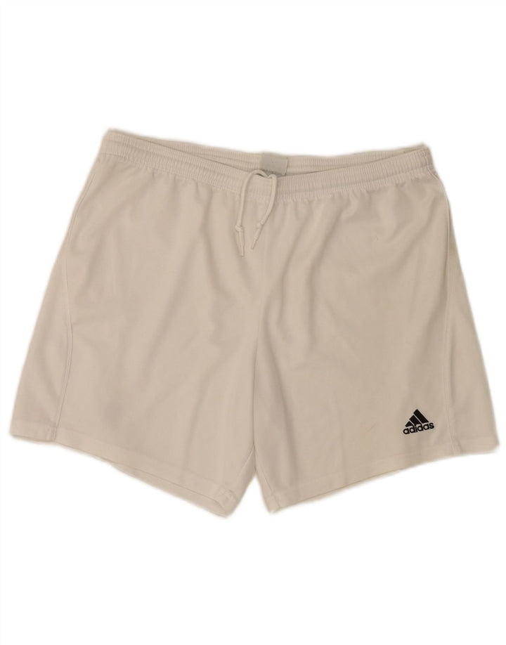 Pantalón Corto Deportivo Adidas Hombre Medio Blanco Poliéster
