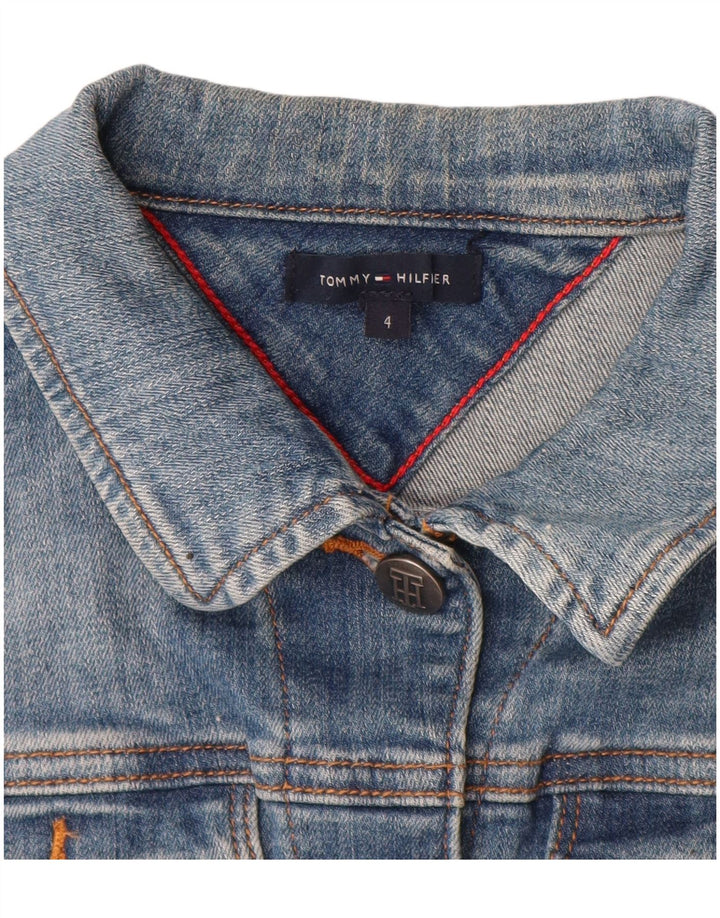 Tommy Hilfiger Chaqueta vaquera corta para mujer US 4 Pequeño Algodón azul