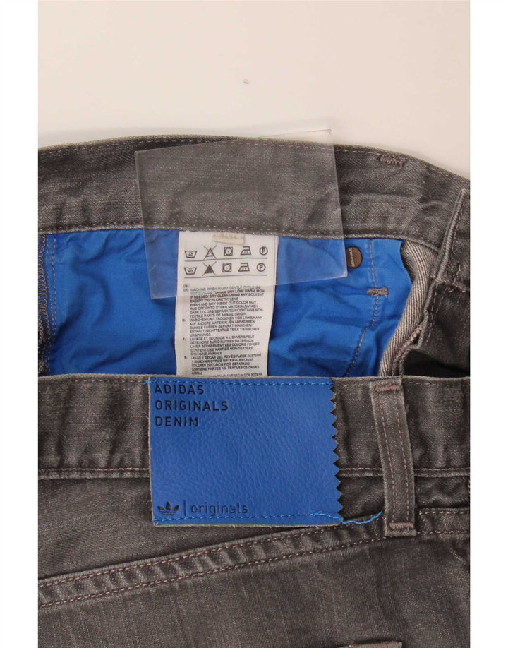 Adidas Hombre Slim Jeans W34 L34 Gris Algodón