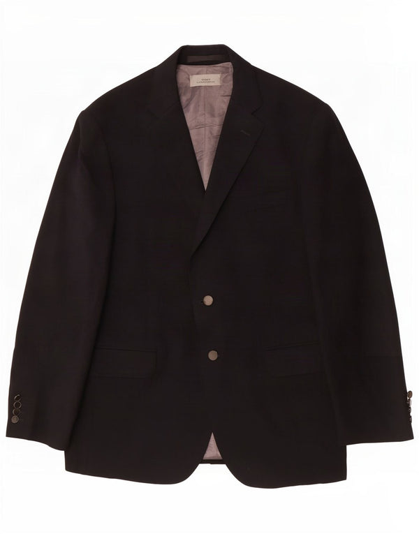 Marks & Spencer Chaqueta tipo blazer de 2 botones para hombre UK 42 Grande Poliéster azul marino