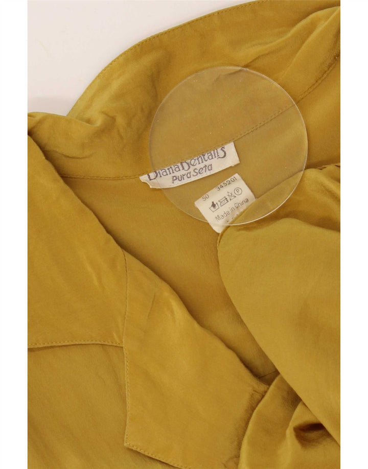 Vestido recto para mujer de Diana Bentall IT 50 XL Seda amarilla