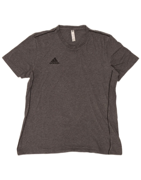 Camiseta Adidas Hombre Top Algodón Gris Medio
