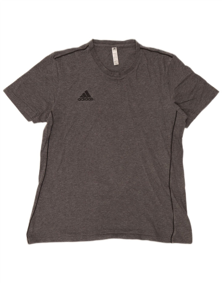 Camiseta Adidas Hombre Top Algodón Gris Medio