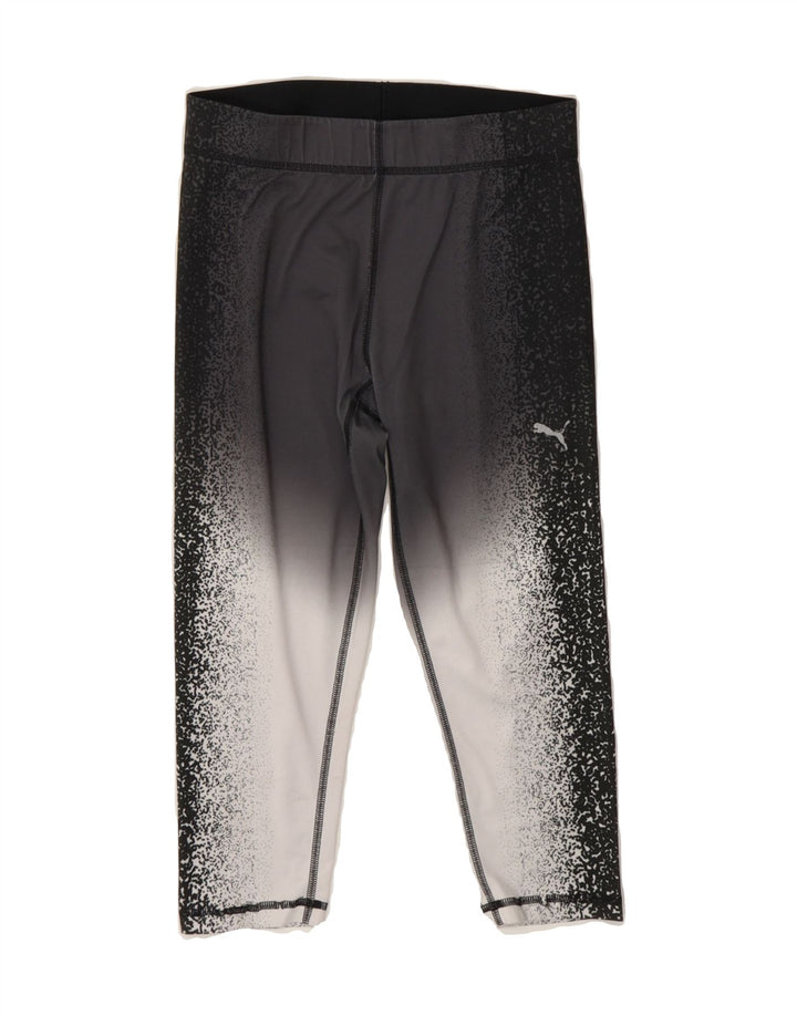 PUMA Womens Leggings UK 8 Small Grey Colourblock Polyester Vintage Puma and Second-Hand Puma from Messina Hembry 