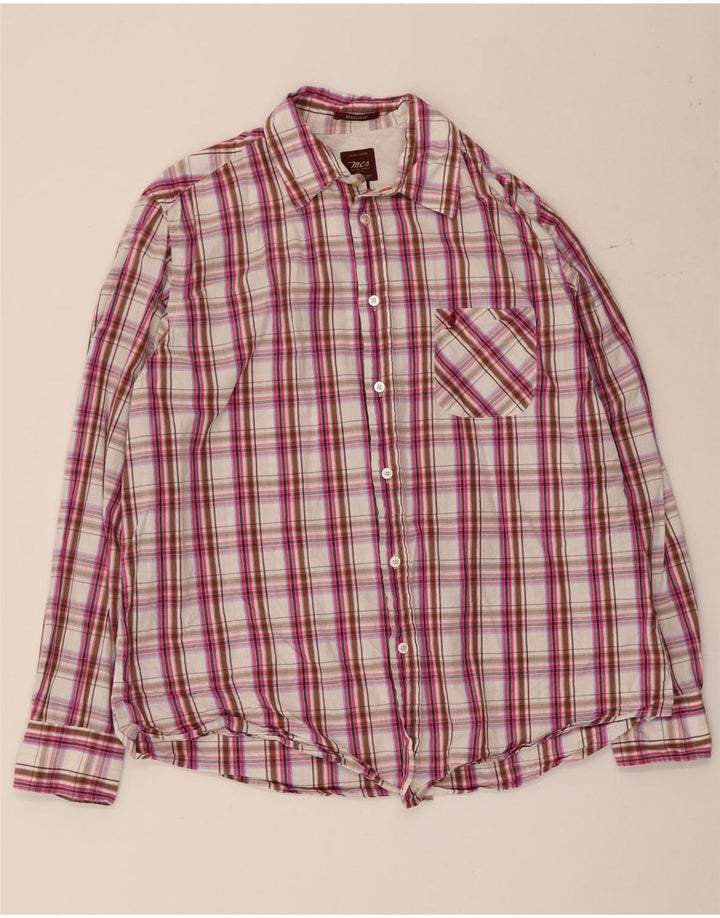 MARLBORO CLASSICS Camisa Hombre Regular Fit XL Algodón Cuadros Multicolor