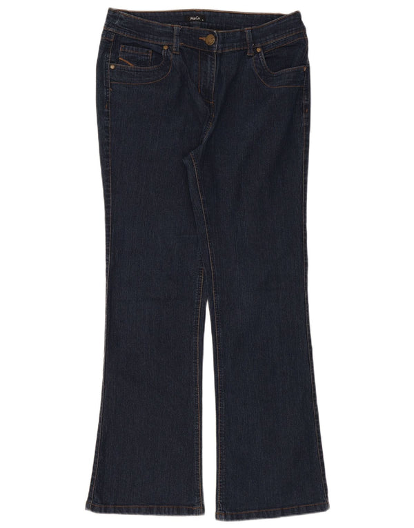 M&Co Womens Bootcut Jeans UK 14 Large W34 L30 Navy Blue Cotton
