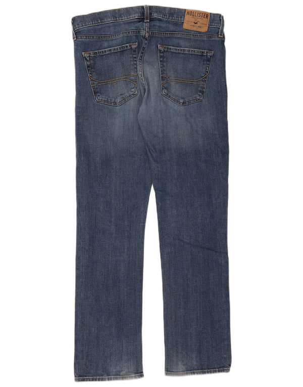 Vaqueros Hollister Hombre Slim Rectos W34 L32 Algodón Azul
