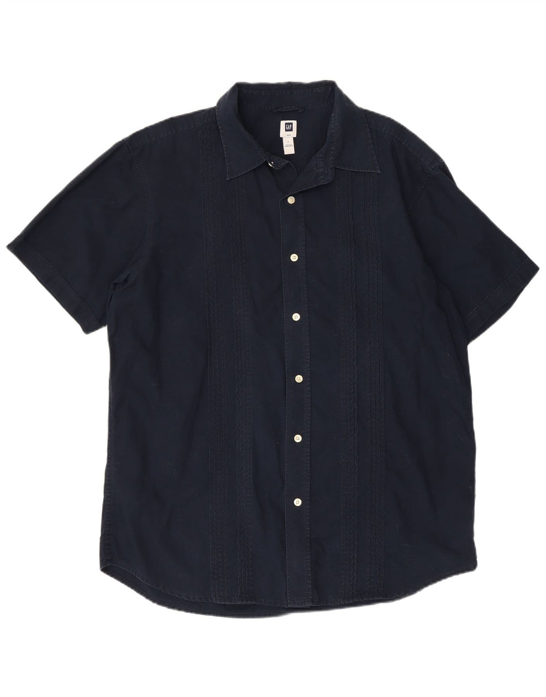Camisa de manga corta Gap para hombre, talla grande, algodón azul marino