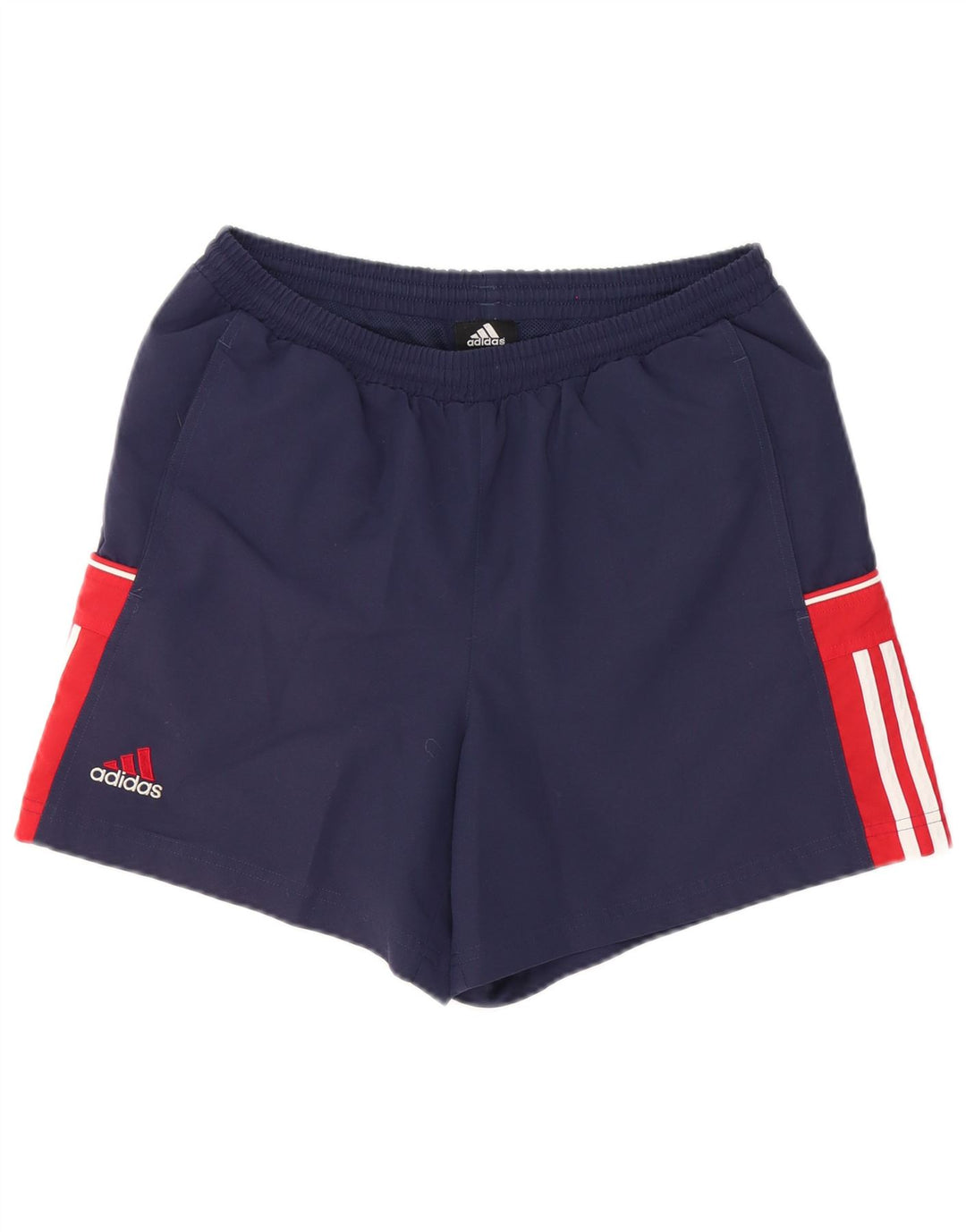 Pantalones cortos deportivos Adidas para hombre Poliéster color block azul marino medio