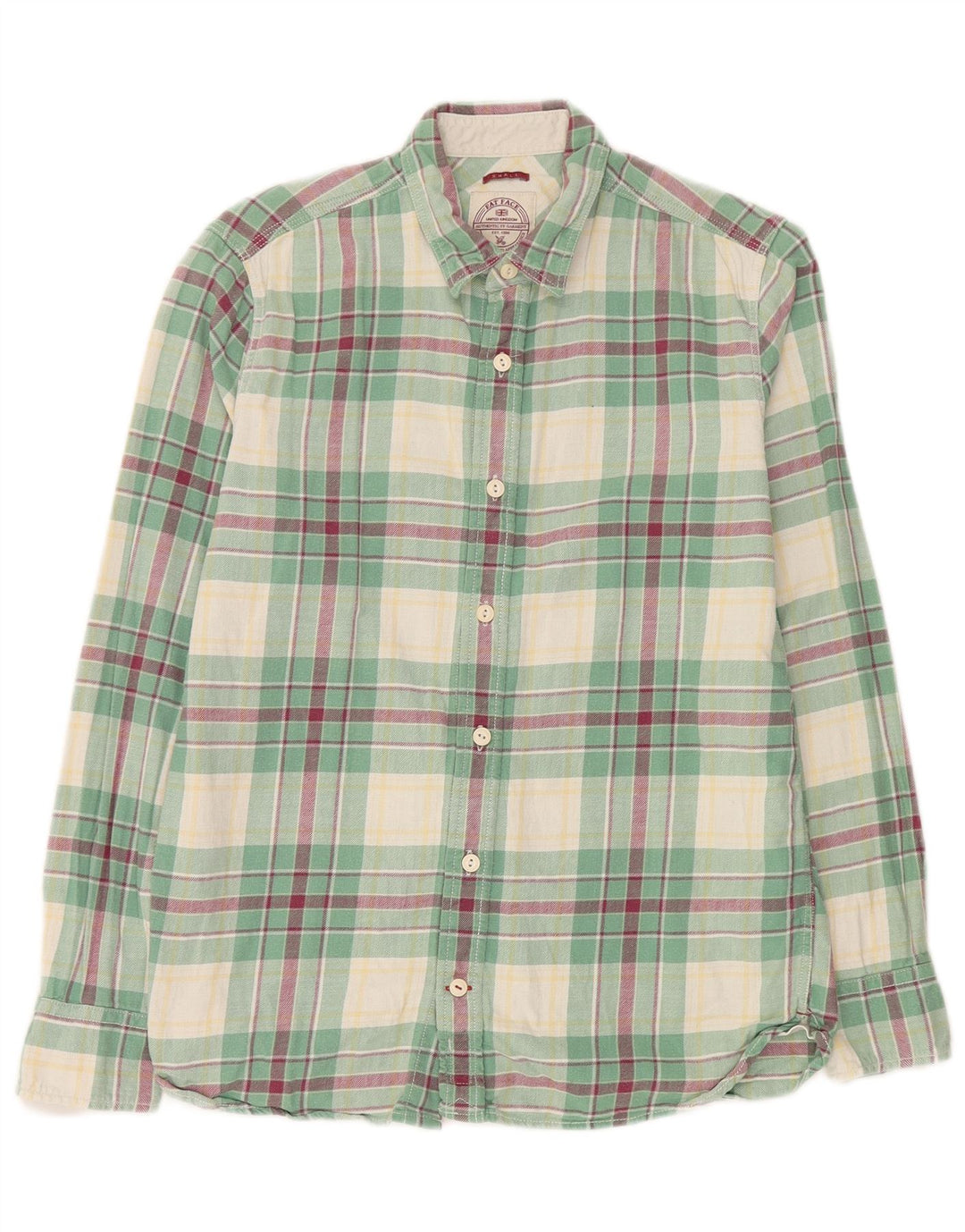 Camisa de franela para hombre de Fat Face Algodón a cuadros verdes pequeños