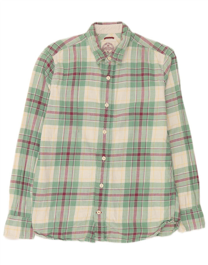 Camisa de franela para hombre de Fat Face Algodón a cuadros verdes pequeños