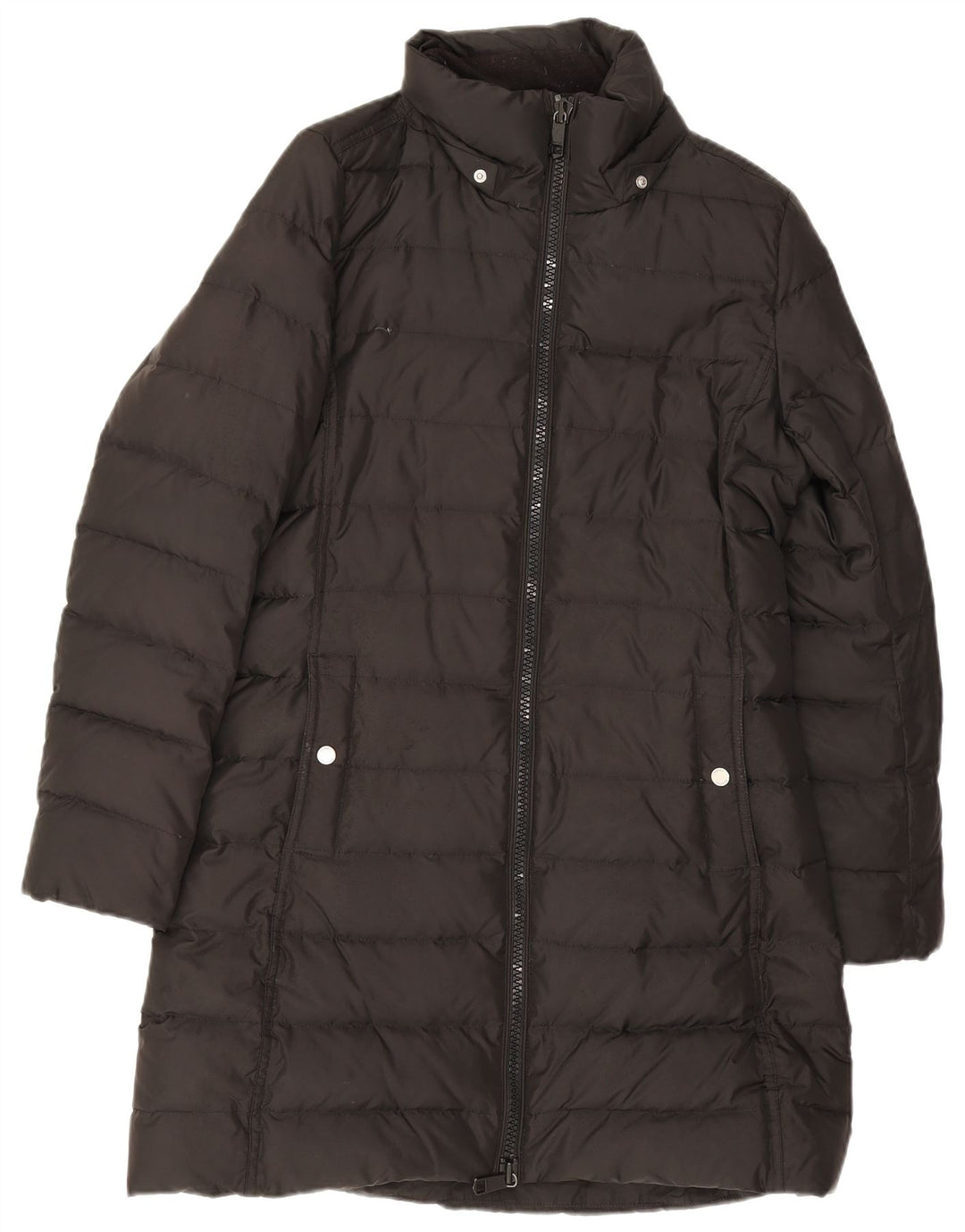 Tommy Hilfiger Abrigo acolchado para mujer UK 44 Poliéster negro mediano