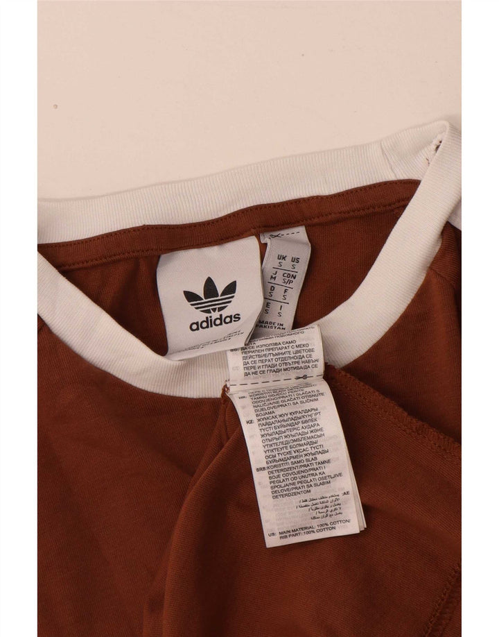Adidas Hombre Camiseta Top Small Marrón Algodón