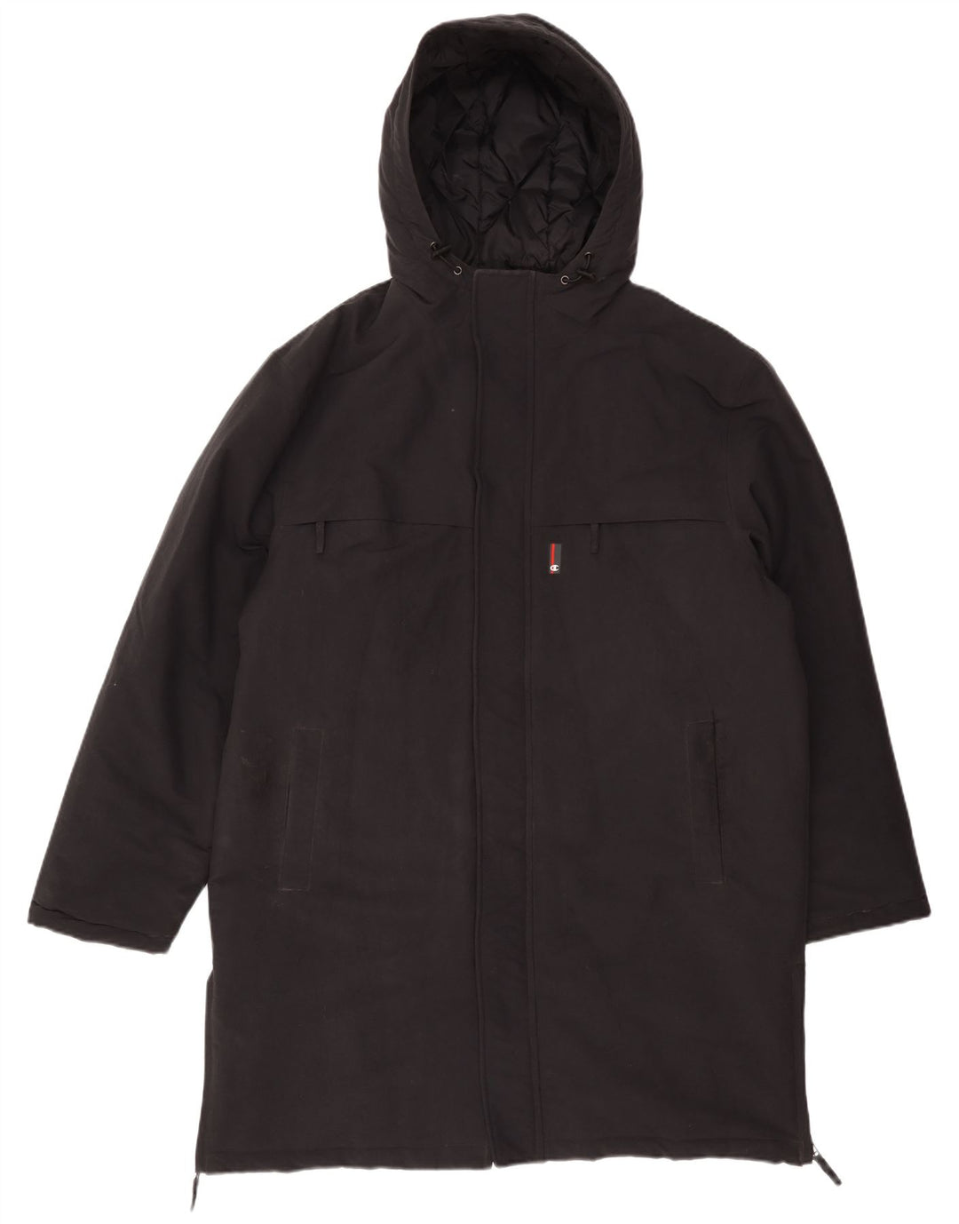 Champion Abrigo acolchado con capucha para hombre UK 40 Large Poliamida negra