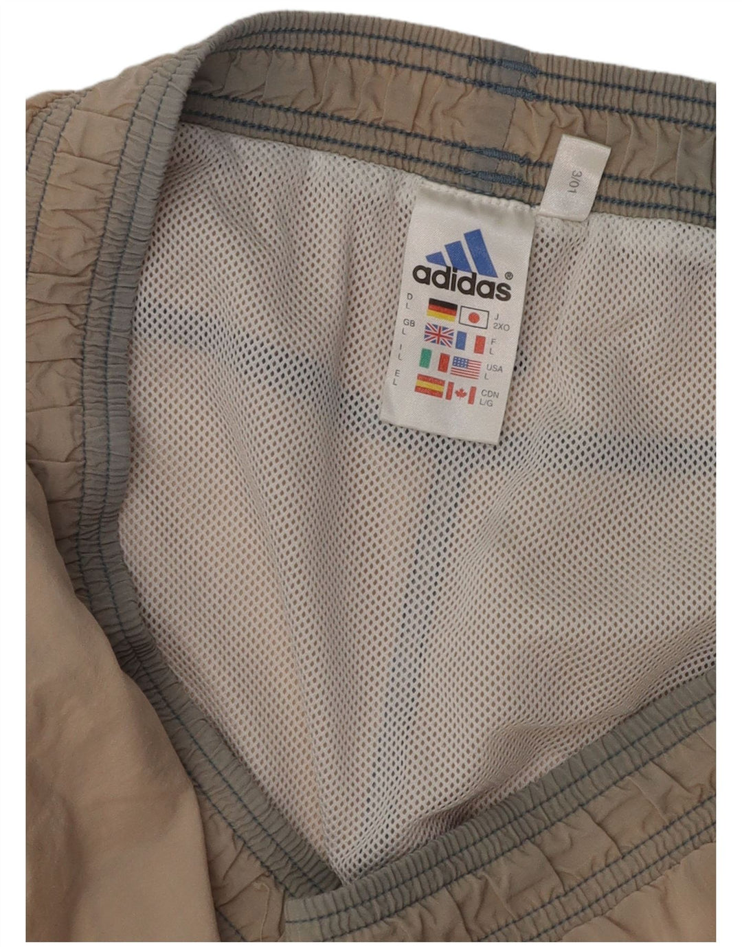 ADIDAS Pantalones cortos deportivos con gráficos para hombre Poliéster color beige grande