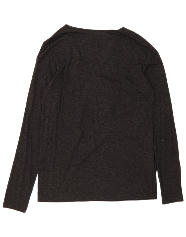 Massimo Dutti Top Mujer Manga Larga UK 42 Medium Negro