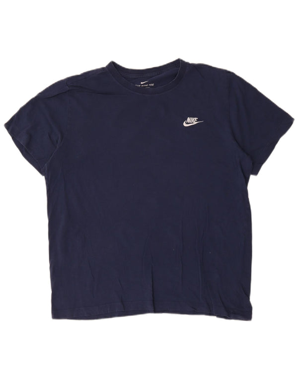 Camiseta Nike Hombre Top Grande Azul Marino Algodón