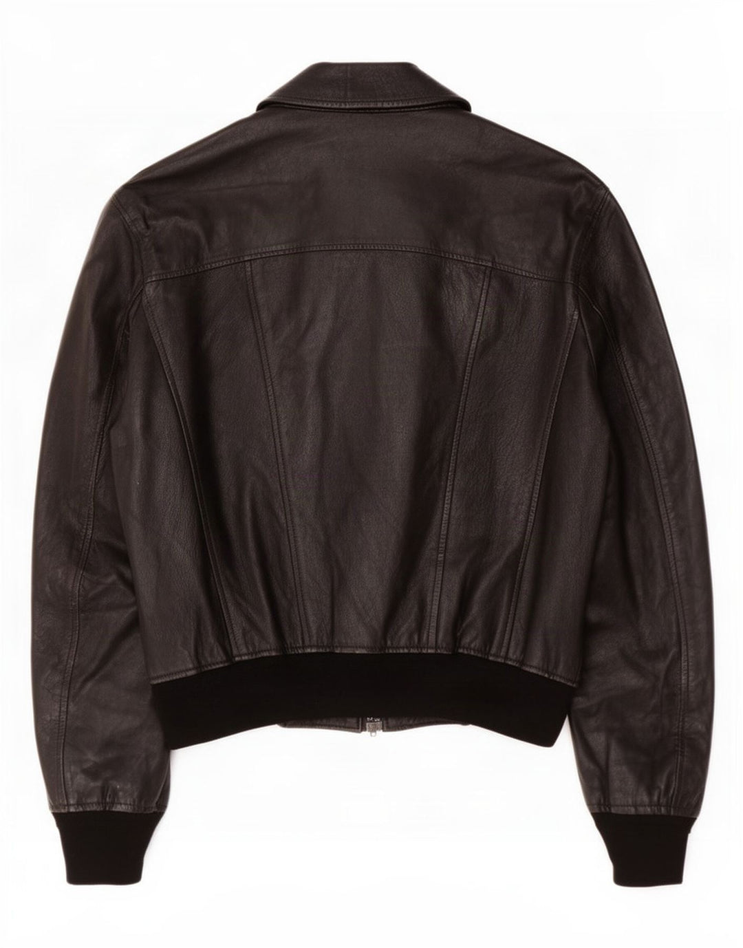 Vintage hombres chaqueta de cuero Reino Unido 38 medio negro