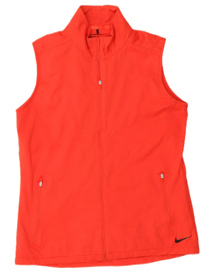 Nike - Chaqueta de chándal sin mangas para mujer, talla 40, poliéster rojo mediano