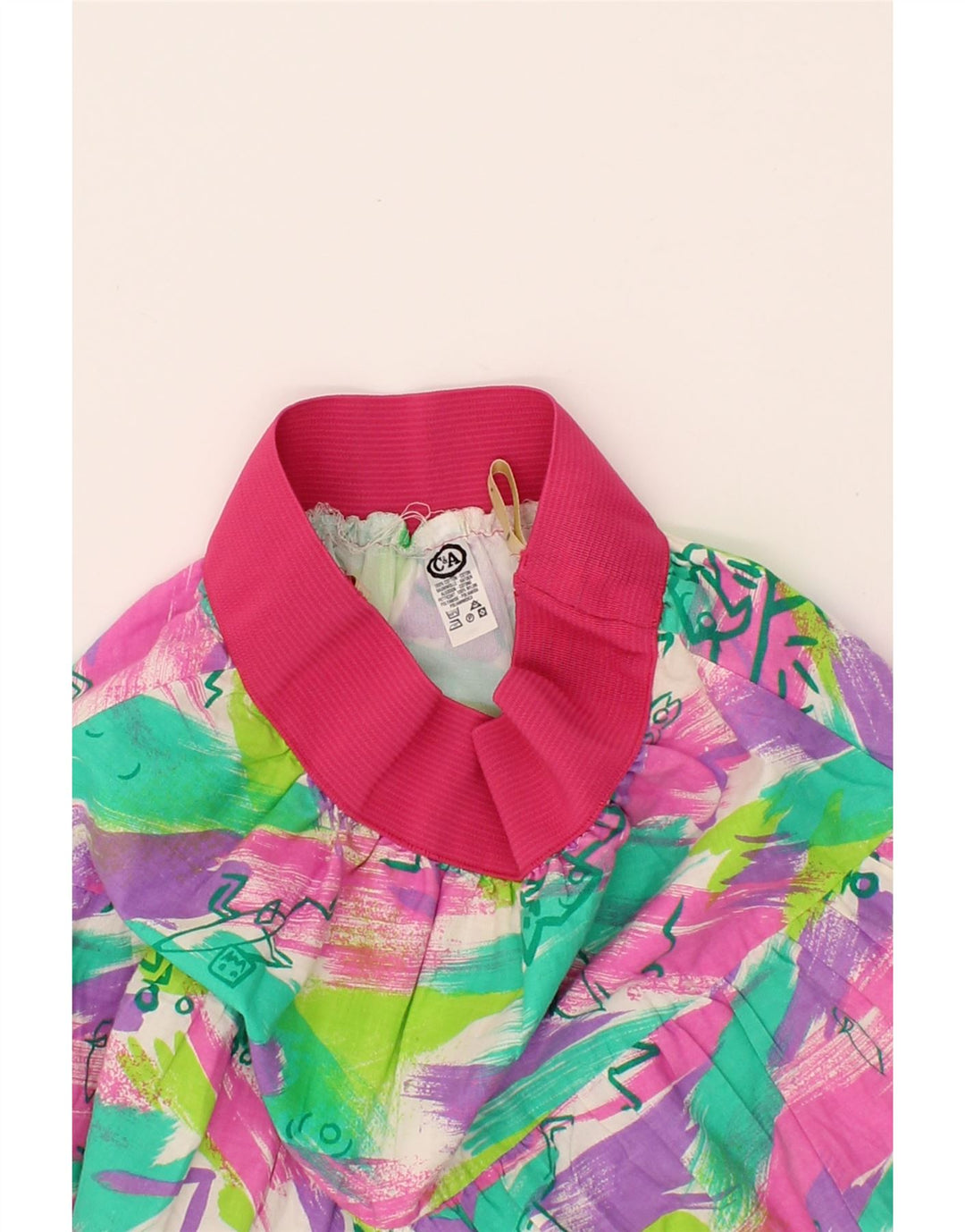 C&A Womens Abstract Pattern A-Line Skirt W28 Medium Multicoloured Cotton Vintage C&A and Second-Hand C&A from Messina Hembry 