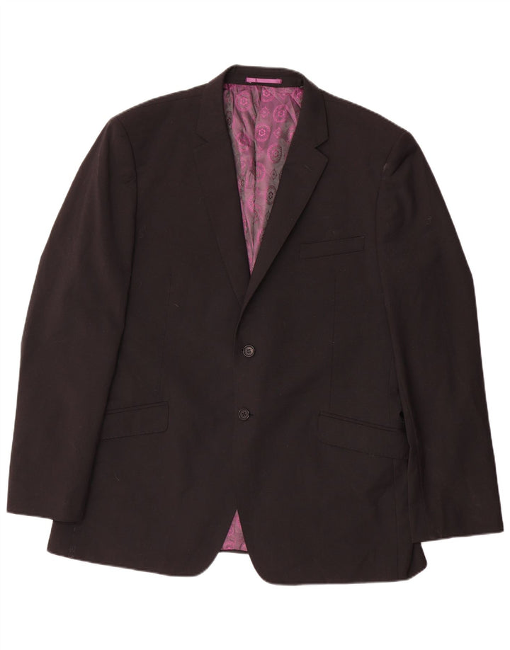 Ted Baker Chaqueta Blazer Larga De Corte Regular Con 2 Botones Para Hombre UK 44 2XL Lana Negra