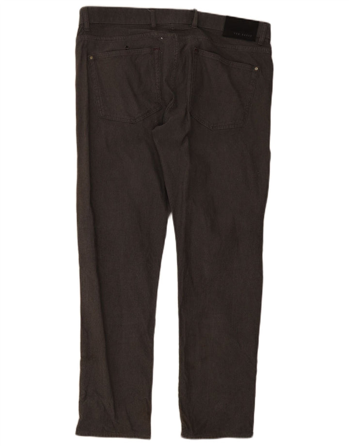 Ted Baker Pantalones informales rectos para hombre W36 L30 Gris