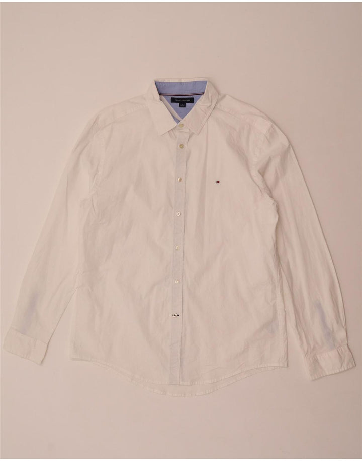 Tommy Hilfiger Camisa Hombre XL Blanco Algodón