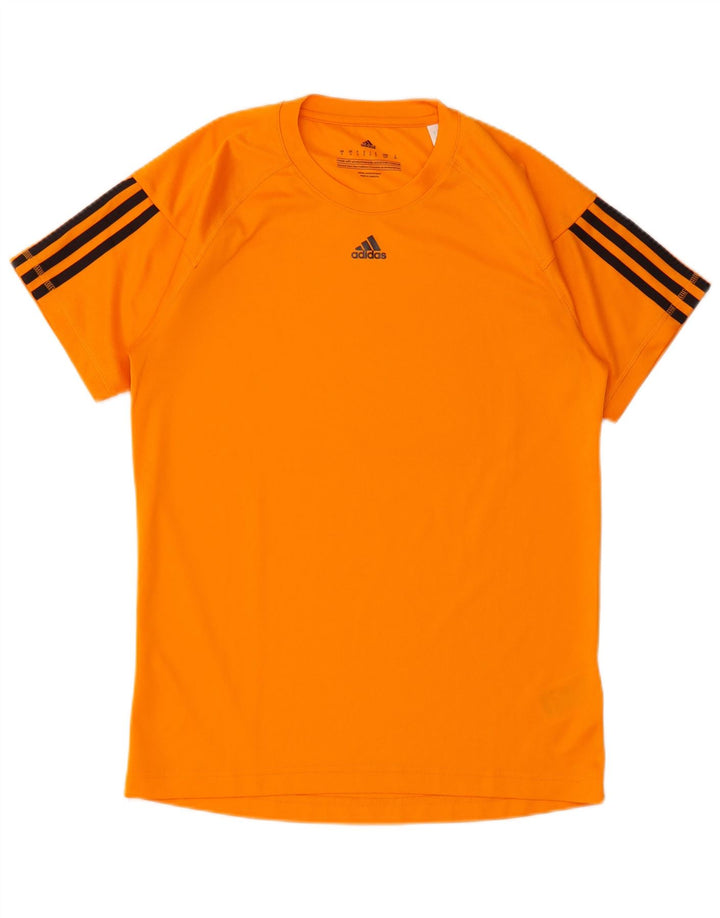 Adidas Mens Climalite Camiseta Top Pequeño Naranja Poliéster