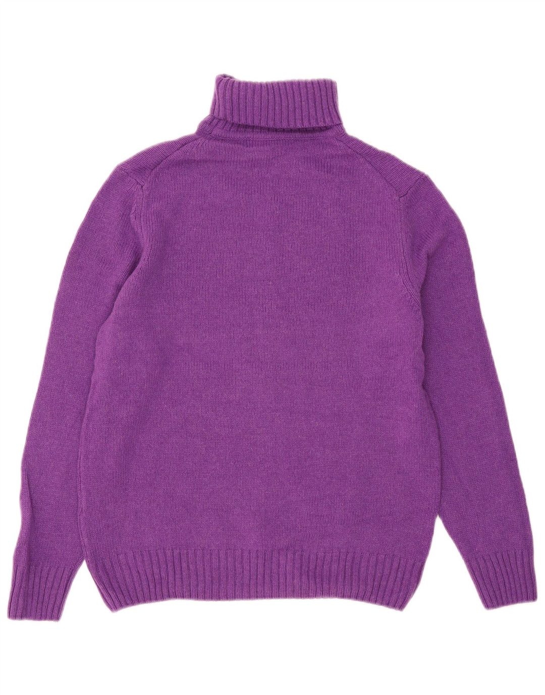 Zara Mujeres Roll Neck Jumper Sweater UK 44 Mediano Lana Púrpura