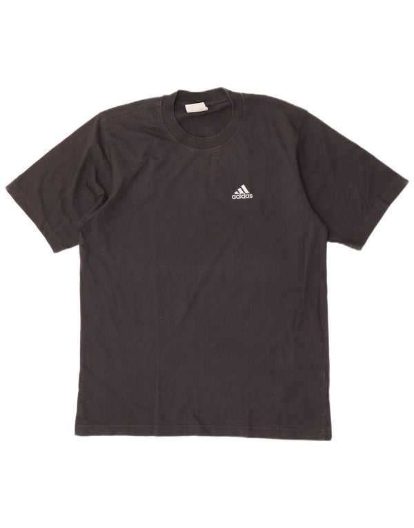 Adidas - Camiseta para hombre, talla pequeña, algodón negro
