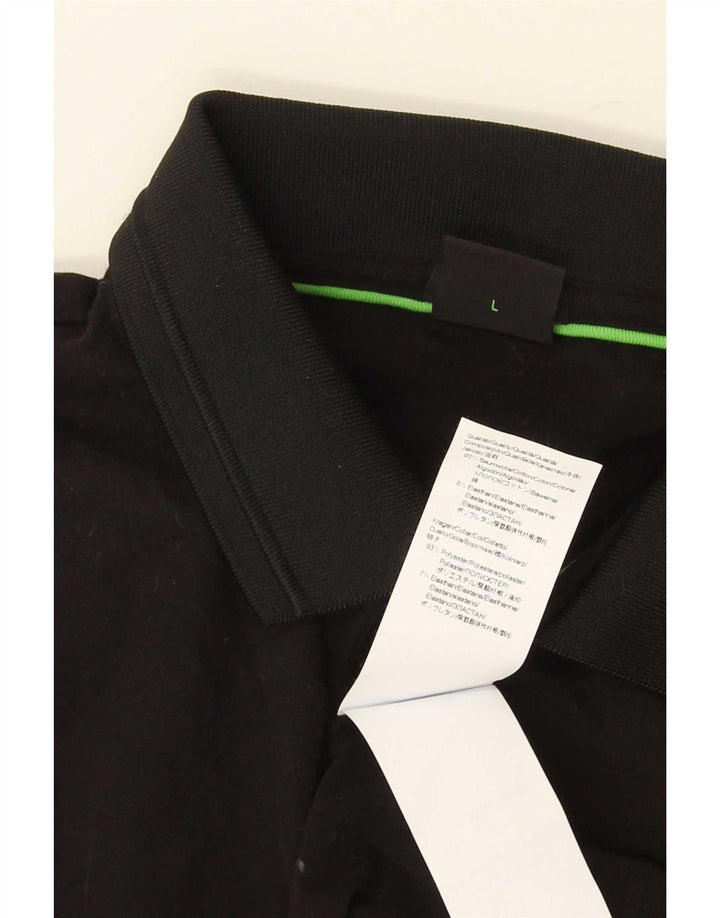 Hugo Boss Polo elástico para hombre de algodón negro grande