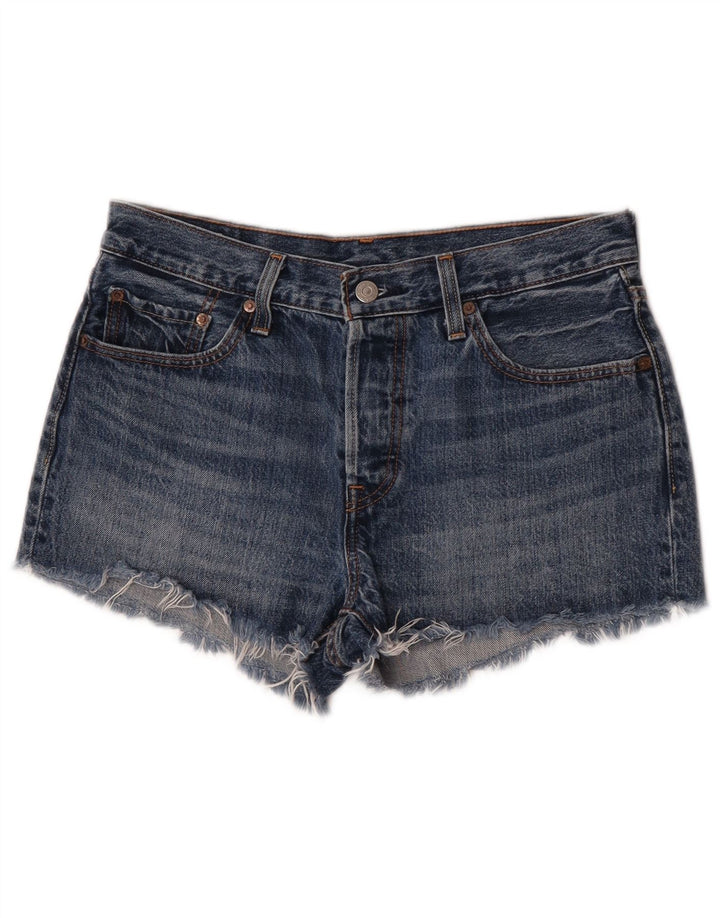 Levi's Mujer 501 Shorts Vaqueros W28 Algodón Azul Medio