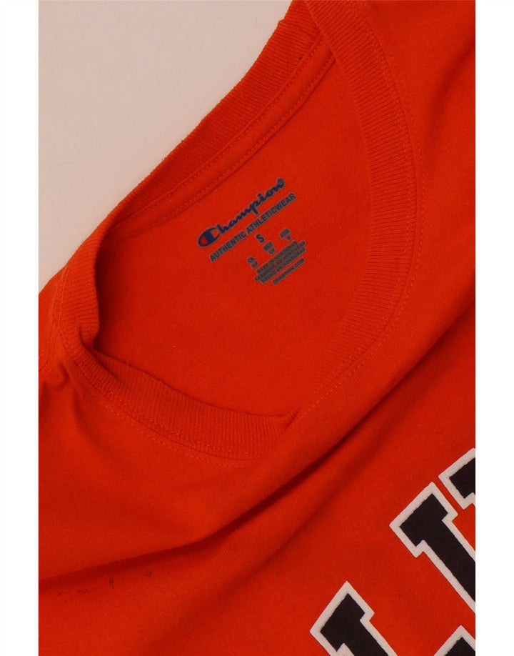 Champion Illinois Graphic Camiseta para hombre, talla pequeña, color naranja
